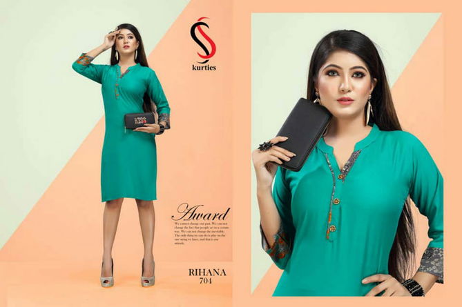 SS Rihana 7 Rayon Running Wear Kurti Collection